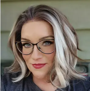 IMstyle Abby New short Brown and Blonde Highlight Bob lace Front wig 13*3 -K111-2429