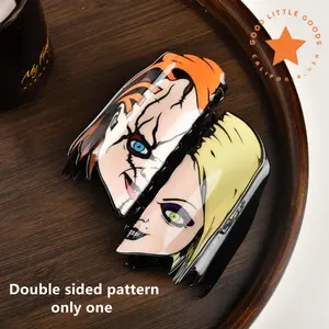 Valentine's Day Gift - Fun Horror Character Double-Sided Plastic Claw Hair Clips - Halloween Hair Accessories for Women & Men, FallFreshness, Bold Designs for Daily Wear