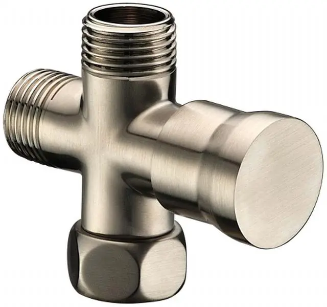 Push Pull Shower Diverter Valve - Brushed Nickel, Water Control Fixture Made from Finest Materials for Bathroom Shower Systems