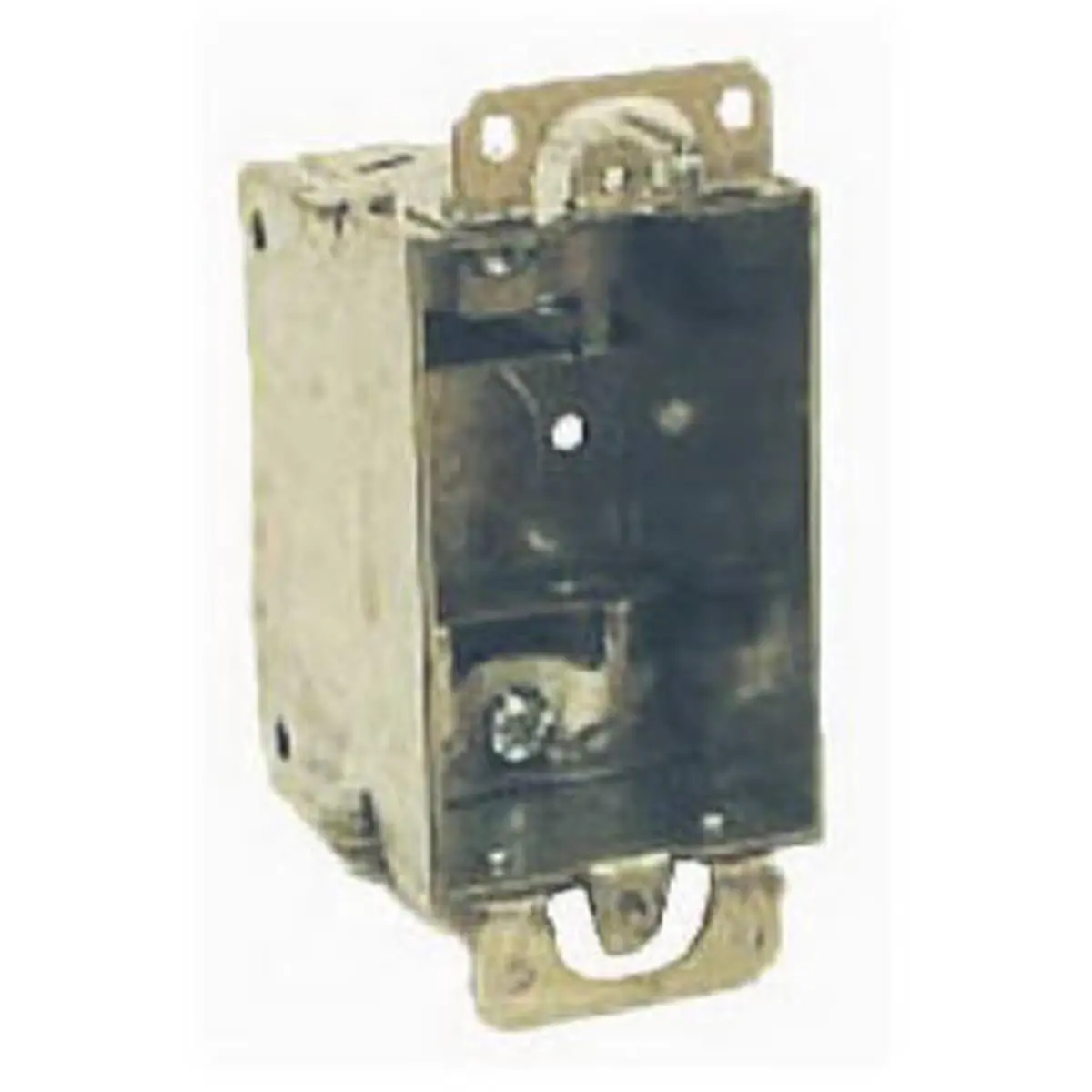 Raco 440 Steel Switch Box, Single Gang, Gangable with Plaster Ears and BX Clamps, 10 cu. in. Capacity, 0.5 in. Knockout, 3 x 2 x 2 in.