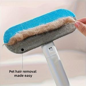 【BUY 1 GET 1 FREE】Pet Hair Removal Tool,Cat/Dog Hair Remover with Extra long Handle,Cat Lint Squeegee for Furniture,Carpet,Clothes, Bedding,Car,Window