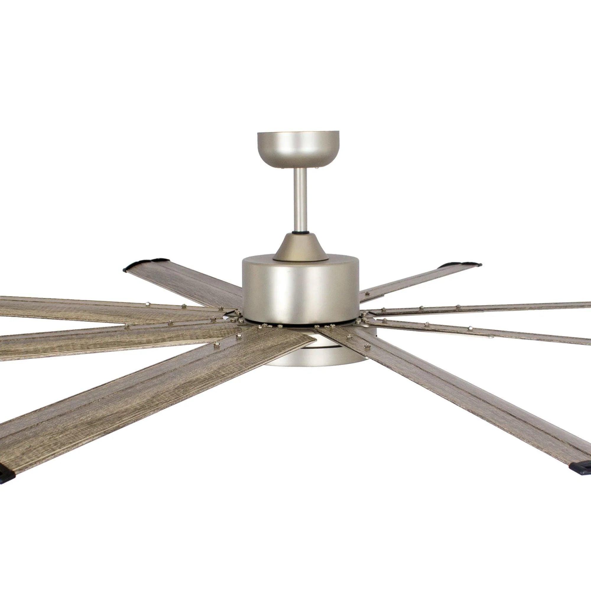 72" Bankston Nickel Ceiling Fan with Integrated LED Light & Remote Control