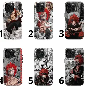 6 Styles Kirishima Anime Phone Case For iPhone 11 12 13 14 15 16 Pro Max Plus X XR XS SE, Samsung S21 S22 S23 S24 S25