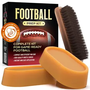 FORTIVO 3 in 1 Football Prep Kit - for Secure Grip and Improved Tack, Leather Football Mud and Accessories for Professional and Youth Players - with 2 Wax Bars & 1 Brush