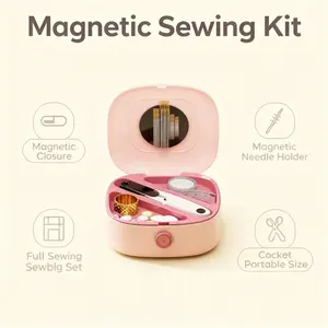64 Pcs Sewing Kit for Adults | Magnetic Needles & Thread Set  Perfect for DIY, Travel & Home Repairs