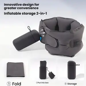 Haiying Inflatable U-Shaped Pillow, Travel Portable Neck Support Pillow, for Car/Airplane/Long-Distance Travel, Useful Tool, Travel Neck Pillow, Pillow