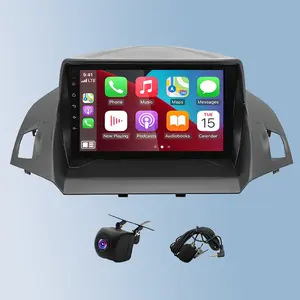 9-Inch Navigation for 2013-2016 Ford Escape–Built-in - with CarPlay screen , Android Auto, 2+32GB, AHD Camera, Microphone & Tools Bluetooth