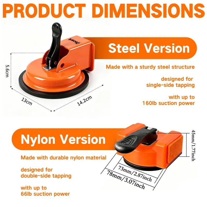Decerk Laminate Vinyl Floor Gap Repair Tool - Home Repair & Laminate Flooring Tools, Suction Cup Plank Gap Fixer with Reusable Black Vinyl Pad, 2 Sticky Pads & Sticky Grip for LVP Engineered Wood Installation