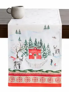 Maison d' Hermine Table Runner 100% Cotton Table Runners Decorative for Home Kitchen Dining Party Easter Decorations