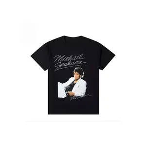 Michael Jackson Vintage T-shirt Men and Women Summer  Y2K Clothing Casual Fashion Round Neck Short Sleeved Tee Fan Gifts