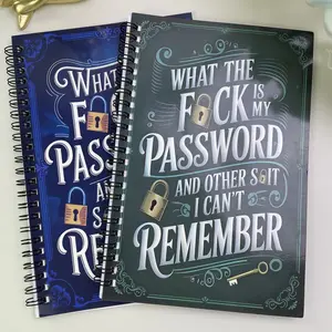Funny Password Book: What The F*ck Is My Password Organizer Spiral Password Notebook
