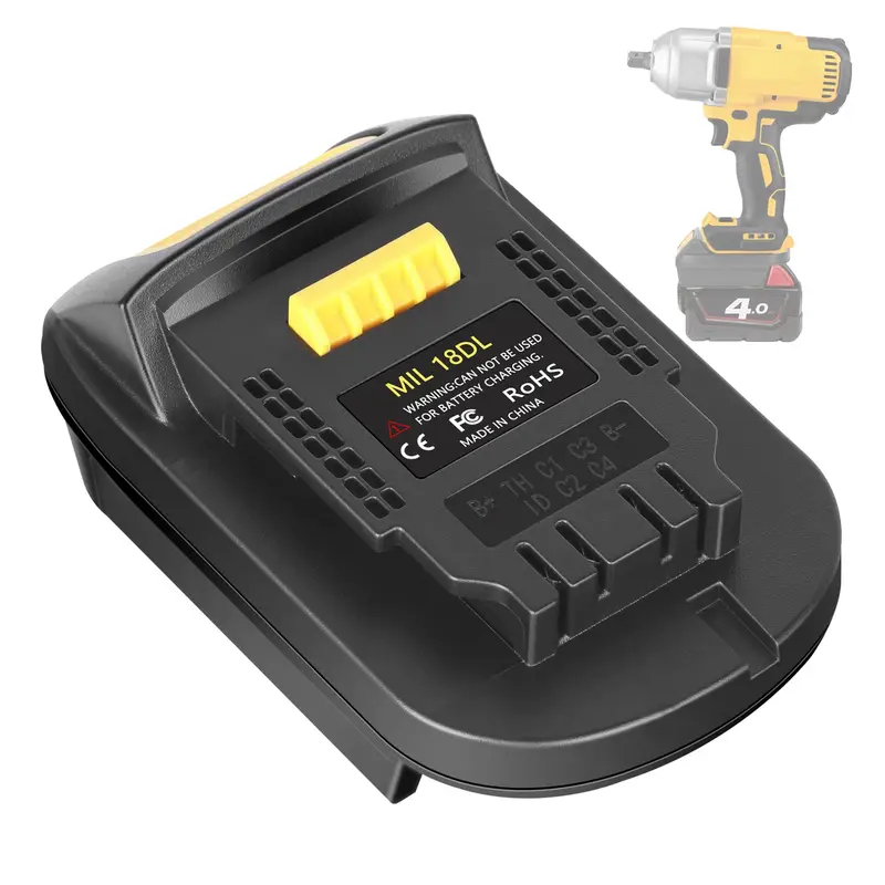 MIL18DL Battery Converter Adapter for Milwaukee to Dewalt Battery Adapter, Convert for Milwaukee 18V M18 Battery to Dewalt 20V Battery, Compatible for Dewalt Cordless Tools(Only Adapter),FathersDayGift