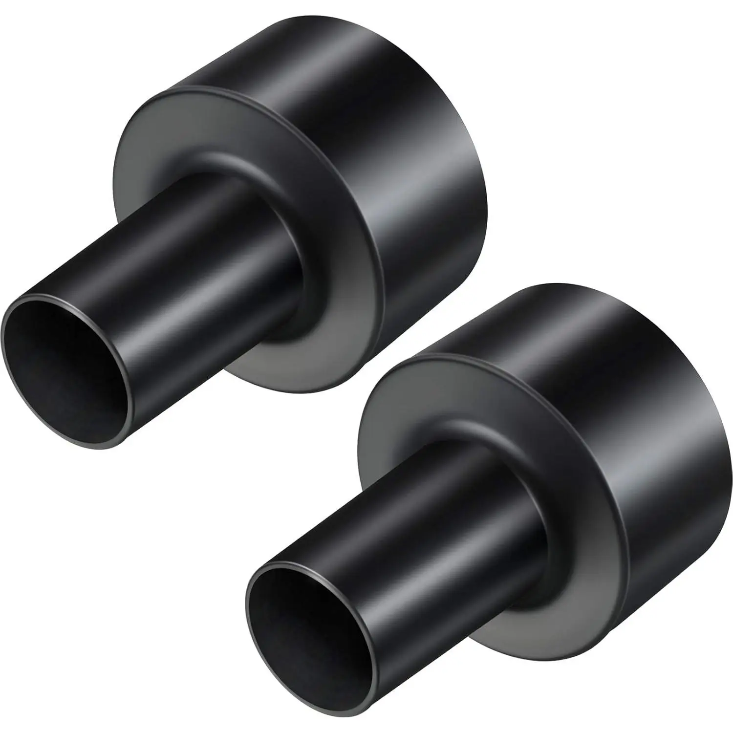 Black 2-Piece WS25011A Universal Dry-Wet Hose Adapters, Vacuum Tools with Universal Conversion, 2.5-in to 1.25-in Connection, Nozzle Attachment for Wet-Dry Vacuums, Easy Install Practical Function Replacement Accessories