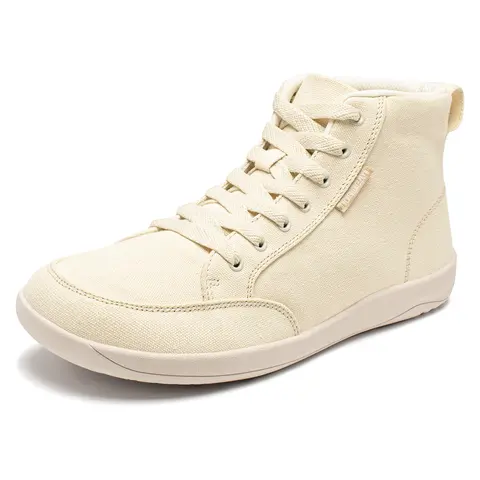 HOBIBEAR Women's Wide High-Top Minimalist Barefoot Casual Trainers - 0 Drop Sole, Padded Ankle Support, Ankle Lock-In Fit, Wiggle-Toe Design, Wide-Toed, Flexible Sole Feels Natural, No Heel, All Seasons, Unisex Sizes