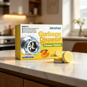 Sink Cleaning Deodorizer Tablets (12pcs), Daily Kitchen Sink Stain Remover, Fragrant Odor Eliminator, Easy-To-Use Cleaning Solution