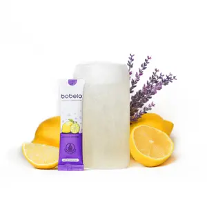 Bobelo Original Lavender Lemonade | Stress Relief Elixir + Zero Sugar Fizz + Self-Carbonating Hydration Powder Drink Mix 32 Packets Natural Flavor Beverage