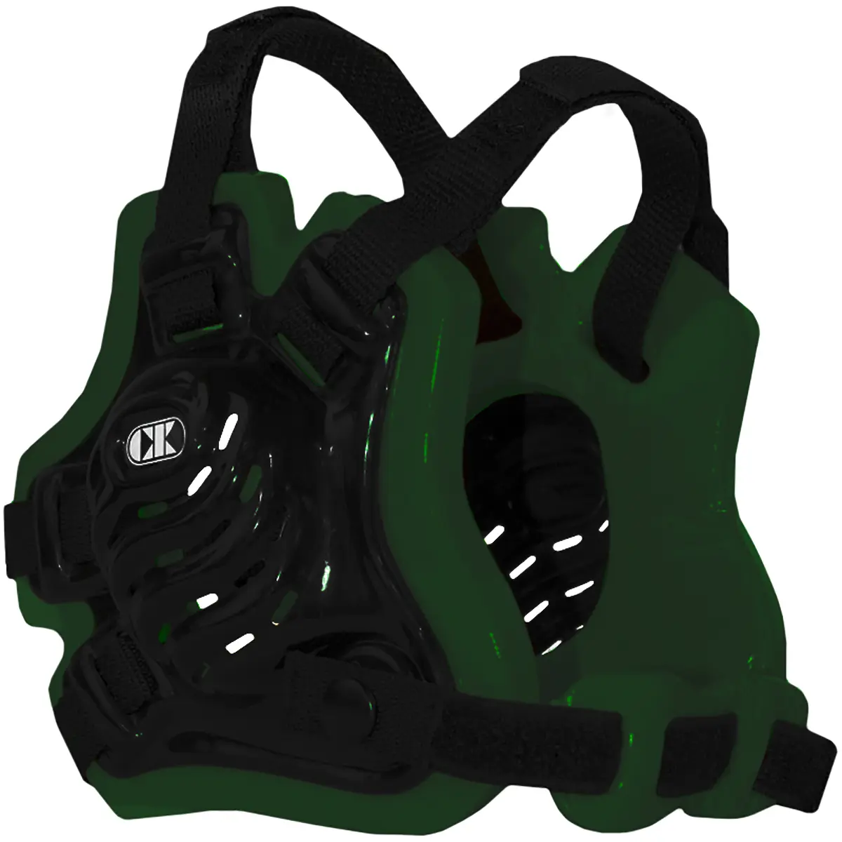 Cliff Keen F5 Tornado Unisex Lightweight Cooling Wrestling Headgear - Black, Dark Green Team Colors, Powertab Strap, Faster Fit, Adjustable Design, Anti-Bacterial, Enhanced Mat Performance