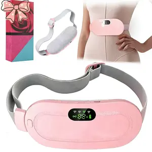 Menstrual Heating Pad, Cycle Heating Pad Pain Relief Massager ,Hot Massage Stomach Heating Pad 4 Vibration Mode Massager with Adjustable Heating
