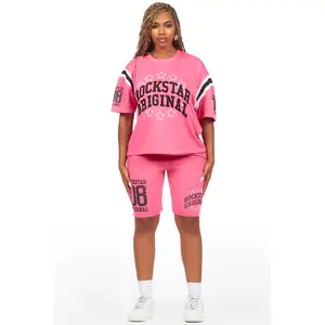 Ronnica Hot Pink T-Shirt Short Set