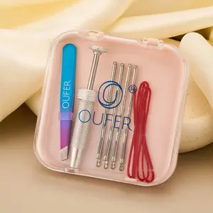 Oufer Hinged Nose Ring Removing Pack 8PCS including Tweezer & Bobby Pins & Strings & Grabber