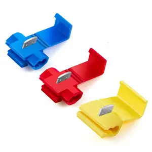 140 count Quick Splice Wire Connectors Snap for 22-18,16-14,12-10AWG Gauge Solderless Kit Red Blue Yellow Tap Electrical IDC SGS/CE Certificated Self Stripping  Joiner Terminal Crimp