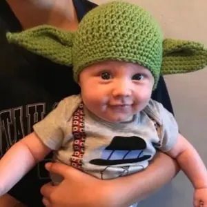 Yoda Alien Hat Crocheted in Newborn to Adult Sizes Green Ear Design for Kids and Adults