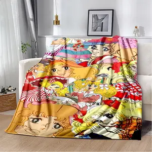 29 Style New Candy Candy Girl Retro Cartoon Anime Soft Plush Blanket,Flannel Throw Blanket for Living Room Bedroom Sofa Kid Gift
