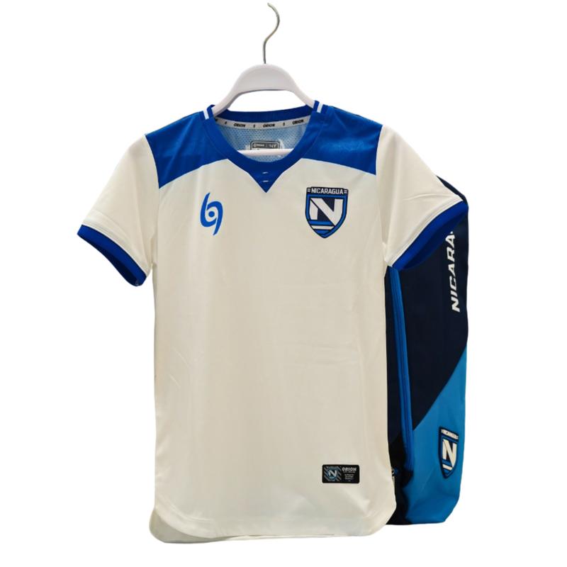 Nicaragua Season 2024 Home Soccer Jersey - Blue White