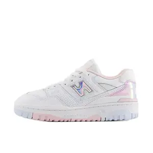 New Balance 550 Iridescent White Rose Sugar Youth / Women’s Perfect Daily Comfort Casual Fashion Footwear Walking Lifestyle Sneakers Shoe Girl