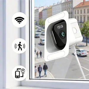 2K Window Camera, 5G & 2.4GHz WiFi Indoor Camera, Wireless Security Cameras for Home Security, Home Monitoring Camera with Full Color Night Vision, Human/Motion Detection, 2-Way Audio,Easy & Quick Installation