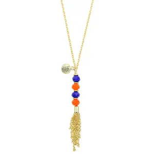 The Mimi Necklace - Orange + Blue