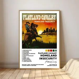 Homeland Insecurity Poster No Frame, Flatland Cavalry Album Poster, Album Music, Home Decor, Album Wall Art