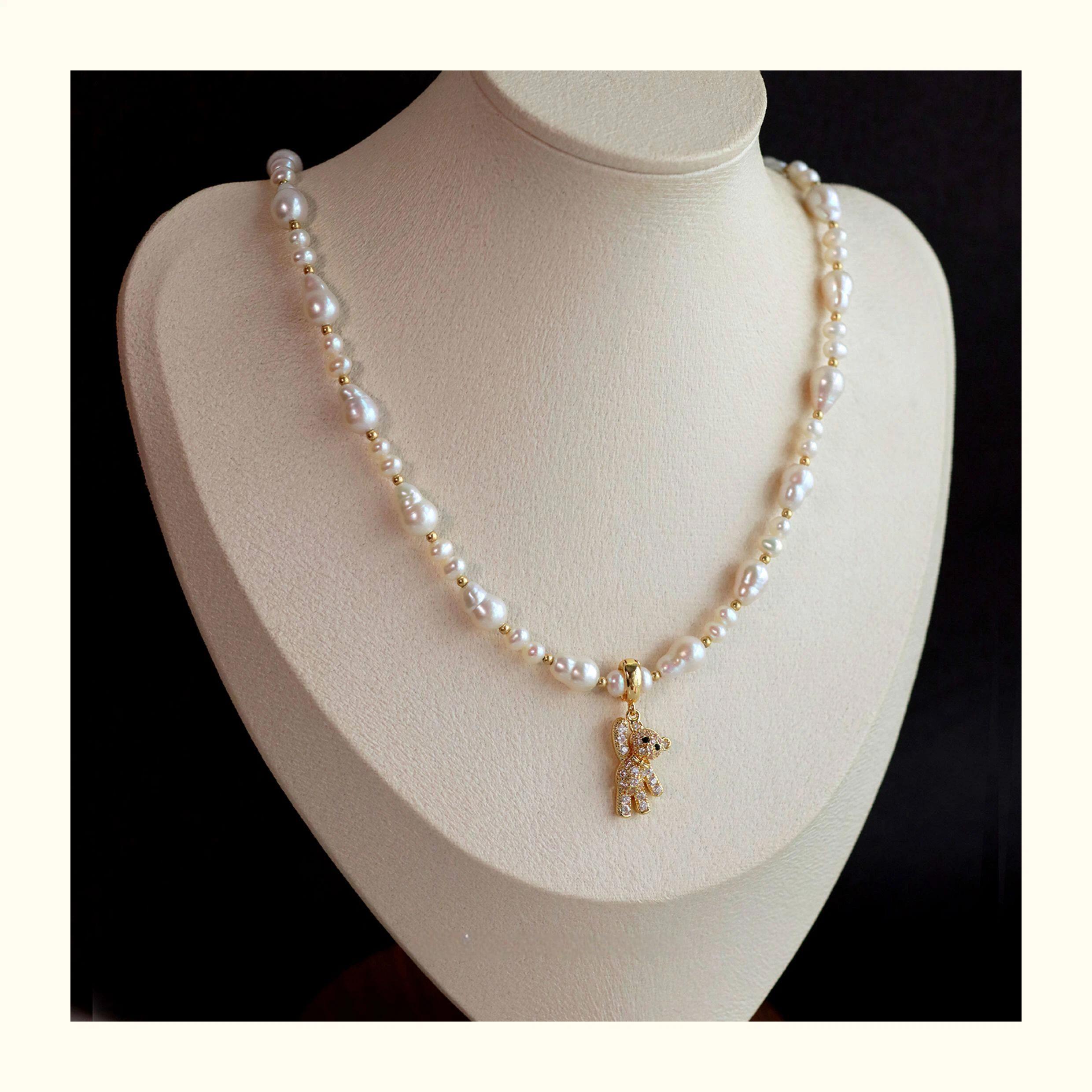 Clip-On Charm Pendant Set – Detachable DIY Necklace Charms | Mother of Pearl Gold Jewelry Collection