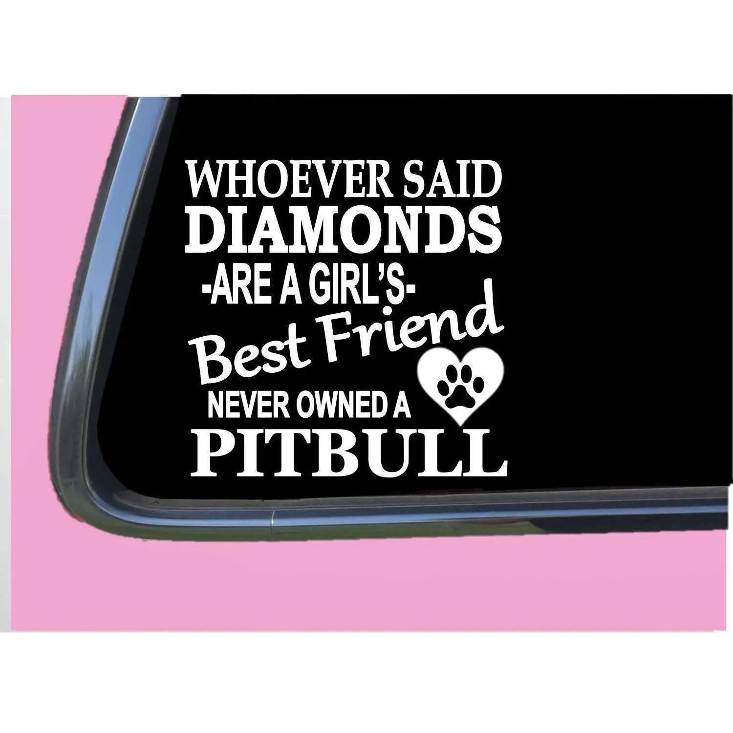 Pitbull Diamonds Sticker TP 410 vinyl 6" Decal dog breed pit bull