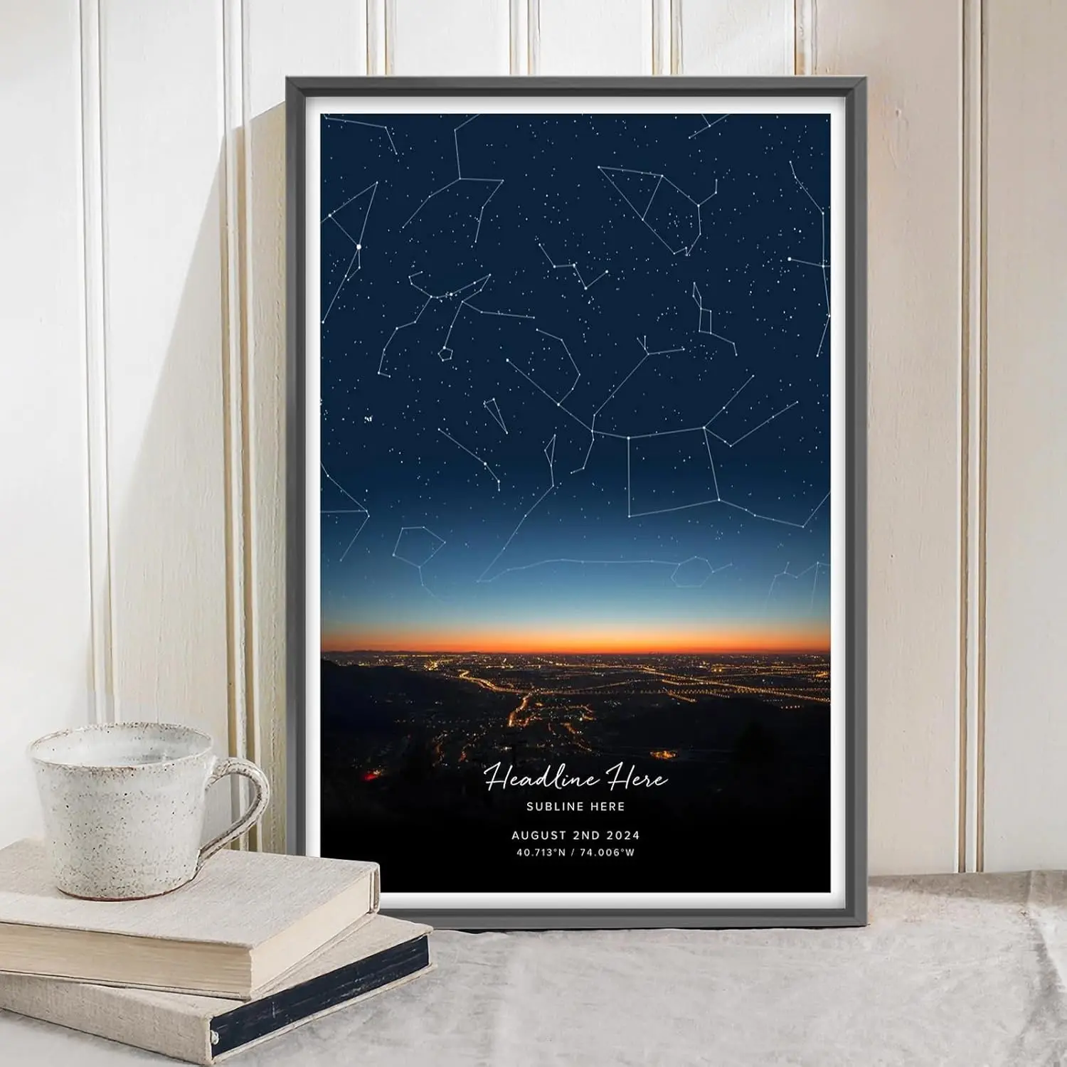 [Custom Gift] Personalized Night Sky Star Map Photo Prints - Artistic Artwork Wall Art, Meaningful Gifts for Anniversary, Decor Inspo Home Decor Posters for Living Room Wall Hanging Ornaments