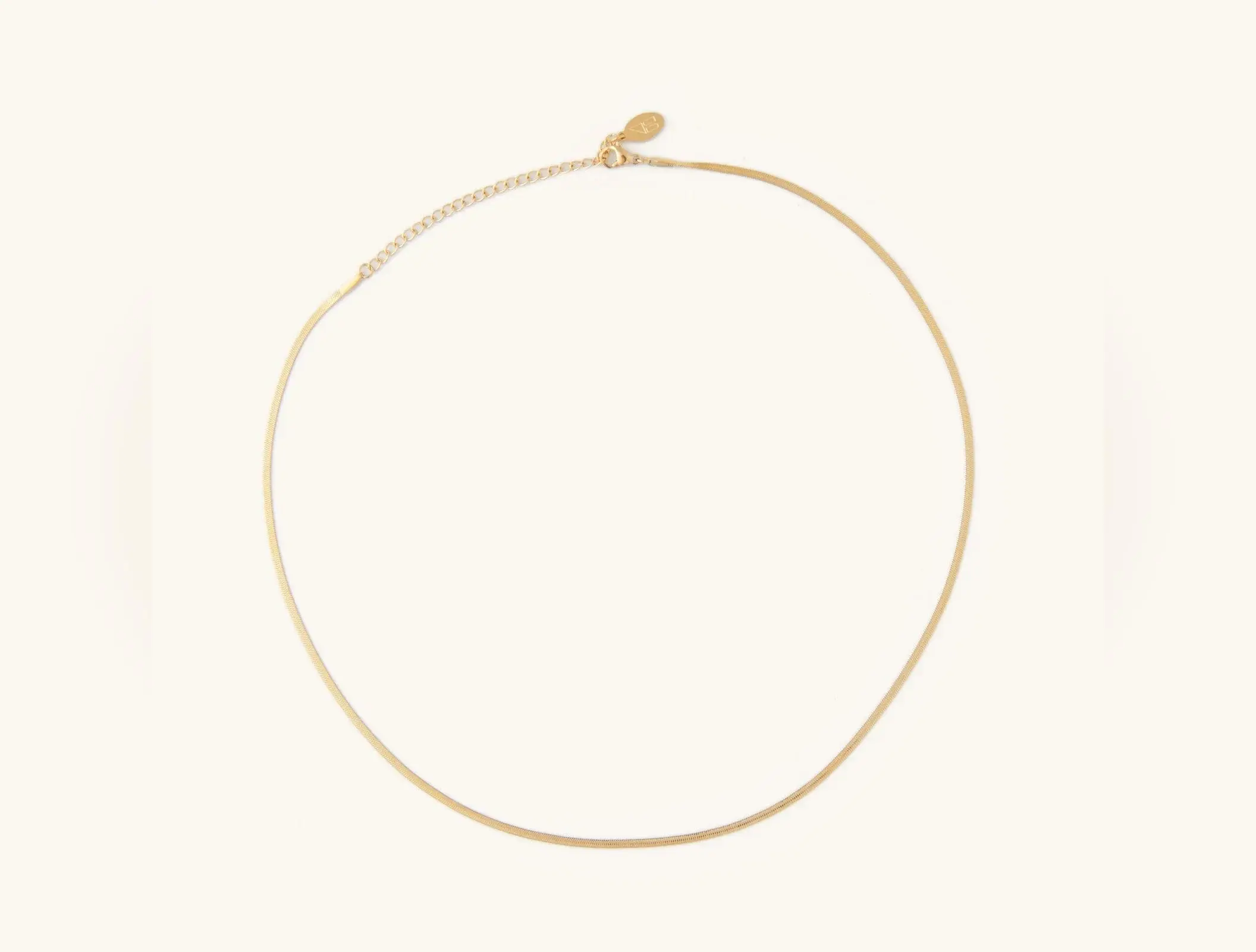 Vacation Vibes Mini Herringbone Waterproof Necklace- 3mm