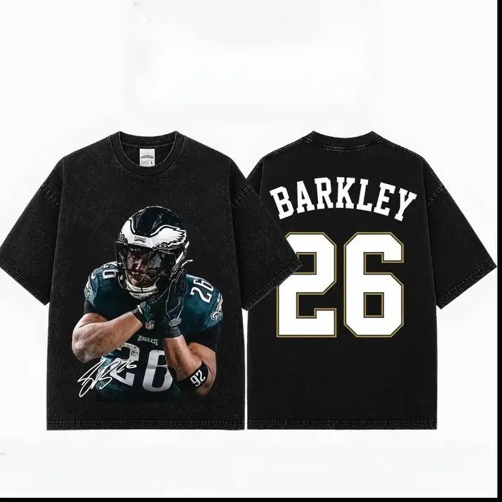 Unisex Saquon Barkley # 26 T-Shirt, Philly Football Fan Graphic Tee, Vintage Heavyweight Game Day Shirt, Unisex Streetwear Gift