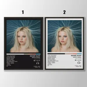 Renee Rapp Poster, Snow Angel Poster, Modern Music Poster, Bedroom Wall Decor, Renee Rapp Tracklist Art Print, Musical Wall Art