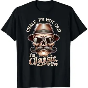 Summer t Shirts Men's "I'm Not Old, I'm Classic Foo" Graphic Tee - Funny Cholo Chicano Lowrider Design