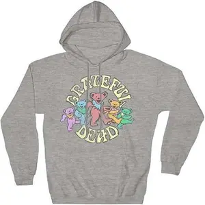 Grateful Dead Mens Ash Gray Pullover Hooded Sweatshirt Shirt Sweatshirt, Hoodie, Comfort Colors