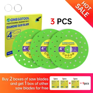 ONEGOTOOL 4-1/2 inch Tile Cutter Diamond Saw Blade for Angle Grinder Porcelain Ceramic Glass Marble Cutting Tools Grinding disc (3pcs)