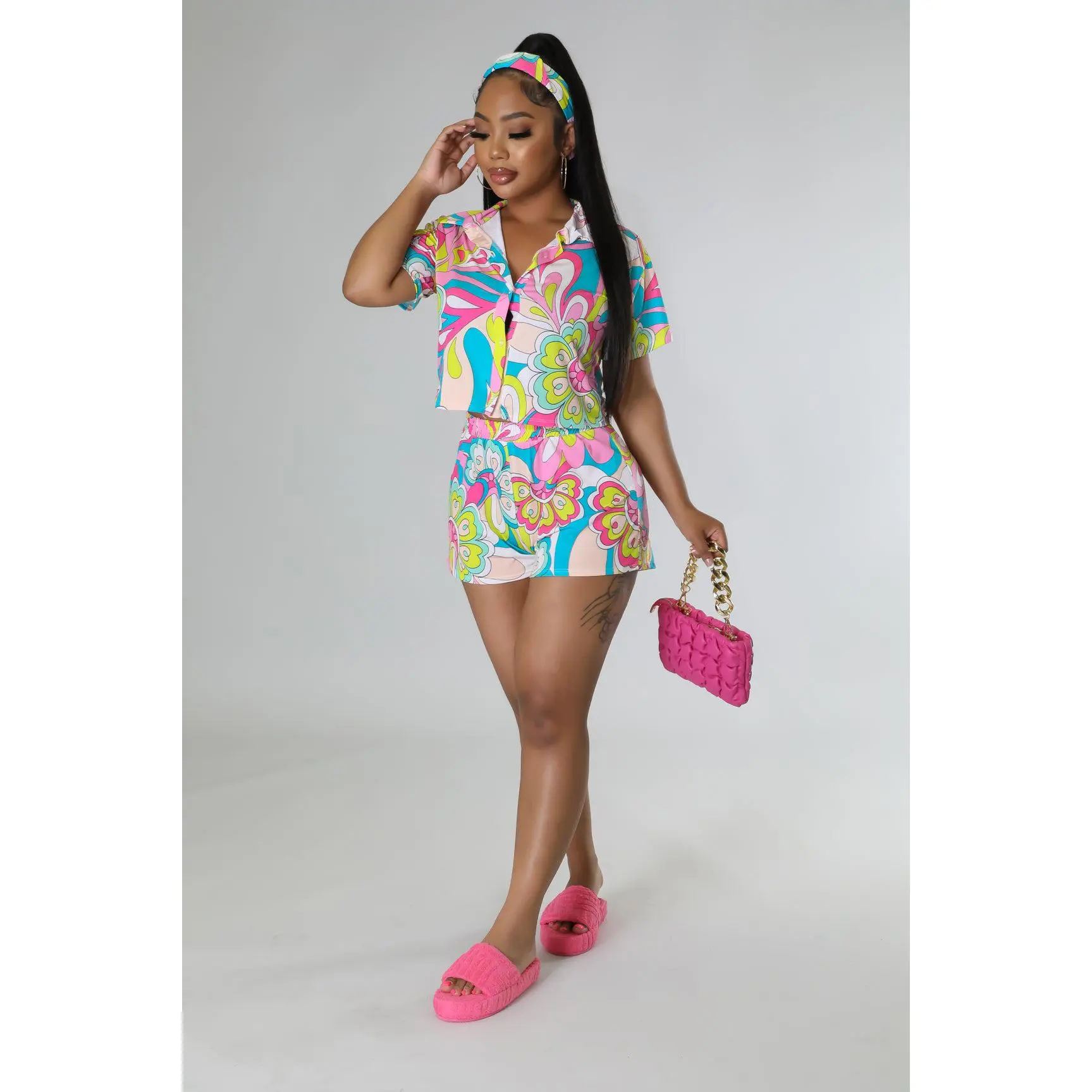 3 piece paradise short set - TikTok Shop