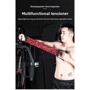 Men's and women's training chest muscle arm strength leg resistance band auxiliary supplies chest expander multi-purpose adjustment pull device