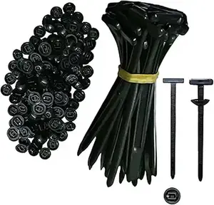 20&100PCS Nylon Universal Cable Tie Buckle, Heavy Duty Self-Locking Nylon Zip Ties Holder, UV-Resistant Fasteners for Car Fender Trunk Repair, Wire Bundling, Home & Garage Use