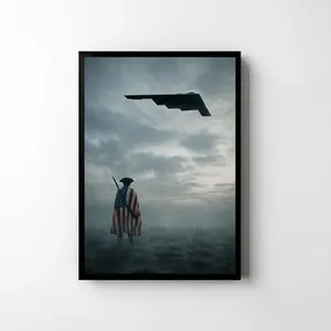 America’s 250th anniversary Wall Poster (No Frame), Freedom B2 Wall Art, American Airpower Home Decor