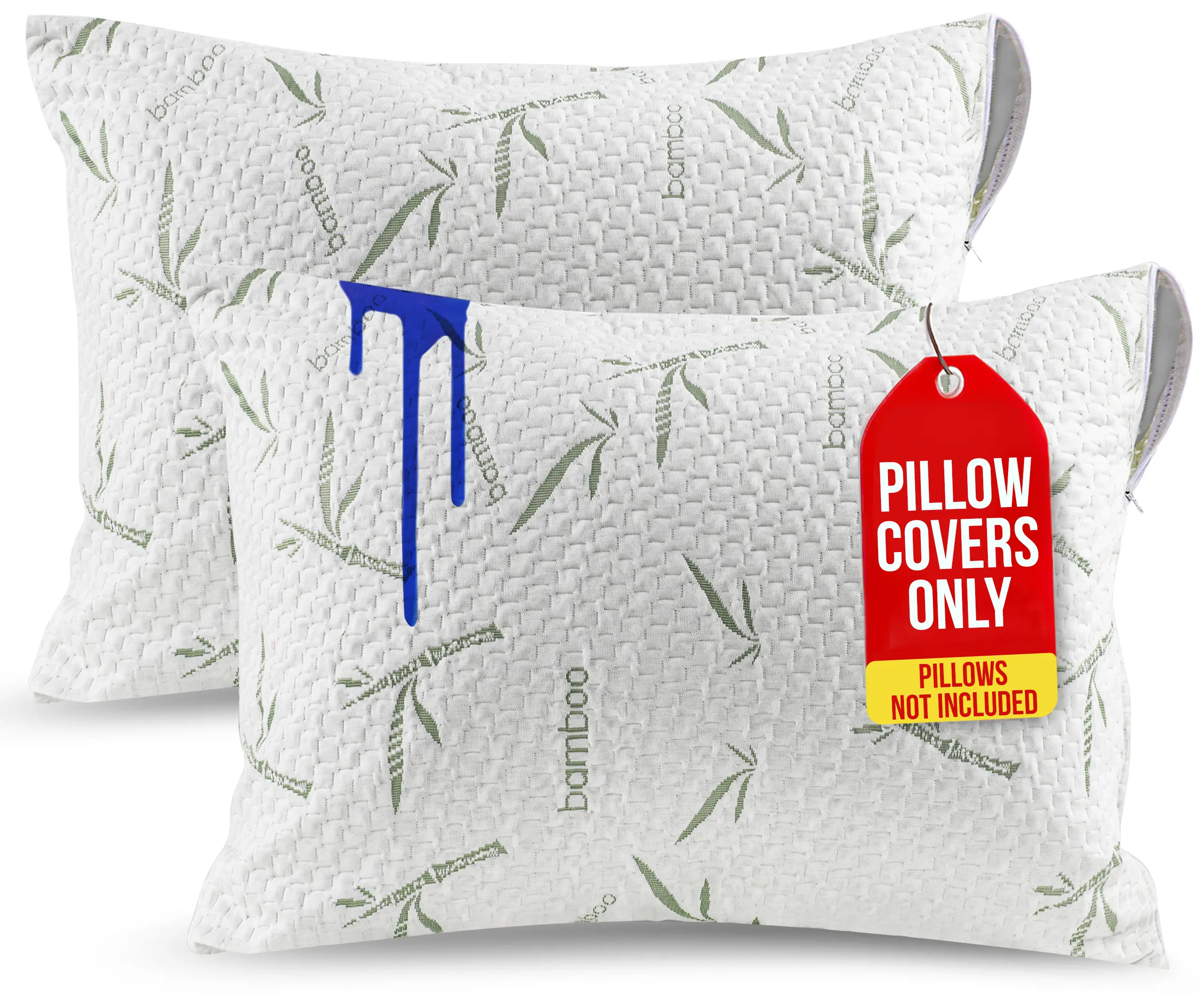 Utopia Bedding Bamboo Viscose Waterproof Pillow Protectors, Bedbug & Dust Mite Proof Zippered Pillow Covers (PILLOWS NOT INCLUDED)