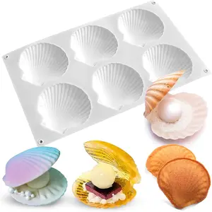 Shell Shaped Silicone Molds Large Seashell Baking Molds Marine Theme Chocolate Cake Fondant Molds 3D Ocean Epoxy Resin Crafting Projects