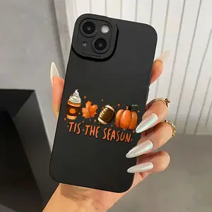 Angel Eyes Soft Phone Case with Ice Cream Pumpkin Pattern UV Printing Matte Phone Cover 360 Degree Full Protection for Iphone 11 12 13 14 Pro Max 15 XR X/ XS 7 8 Plus SE Mini for Smartphone