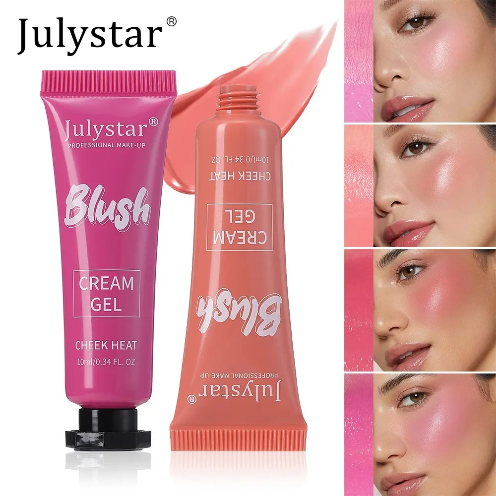 4 Colors Liquid Blush Gel, Buildable Blendable Cream Blush, Long-Lasting Glow Watercolor Cheek Tint, Daily Makeup, Beauty Cosmetics, 2026 New