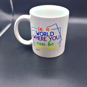 Autism Awareness 11 oz Ceramic Mug Double Designed Front World You Can Be Anything Back Be Kind Design